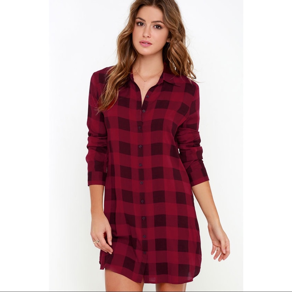 BB Dakota Plaid Shirt Dress - Picture 9 of 10
